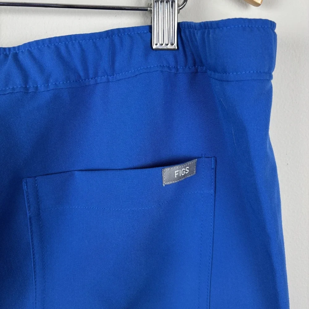 NEW Figs Cairo Cargo Scrub Pants Mens XL Blue Straight Leg Stretch Medical Nurse